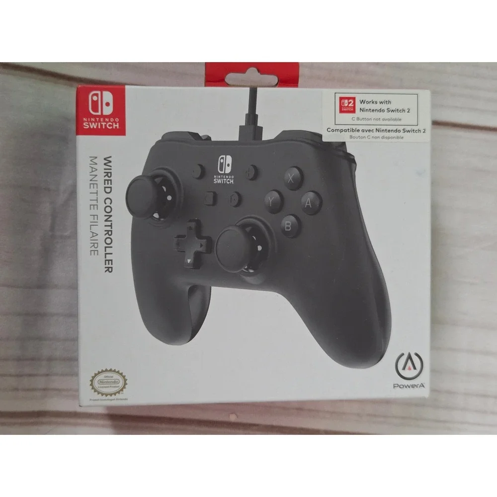 PowerA Wired Controller for Nintendo Switch Black NSGPCWDB 1511370-02V New